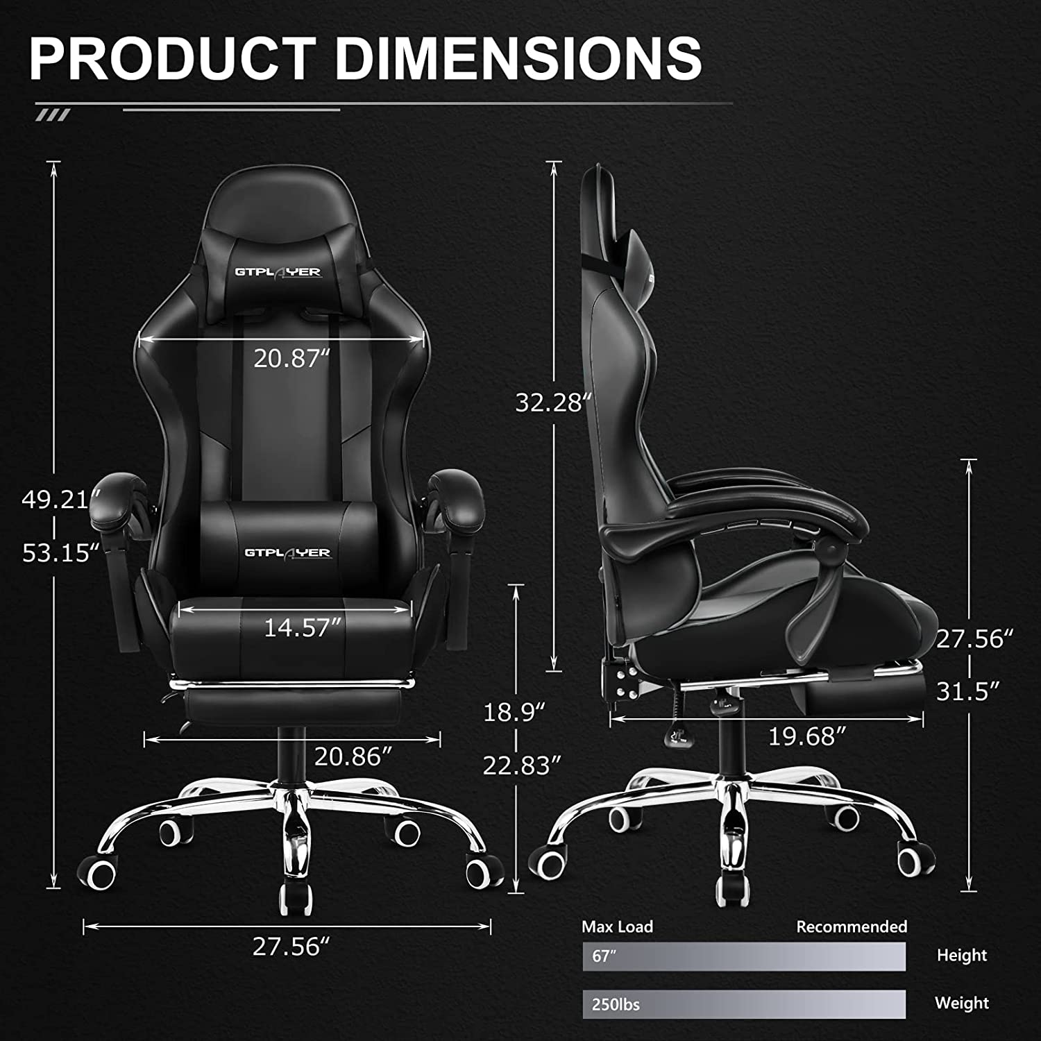 GTPLAYER Pro-Gaming Chair