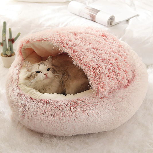 Fluffy Calming Cat Bed