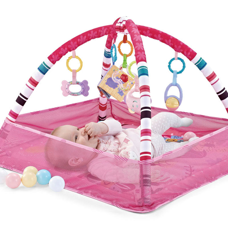 TinyTots Premium Baby Play Mat - Baby Play Gym, 5 Hanging Toys