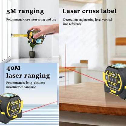 LaserTape Pro: 3-in-1 Laser Measuring Tape