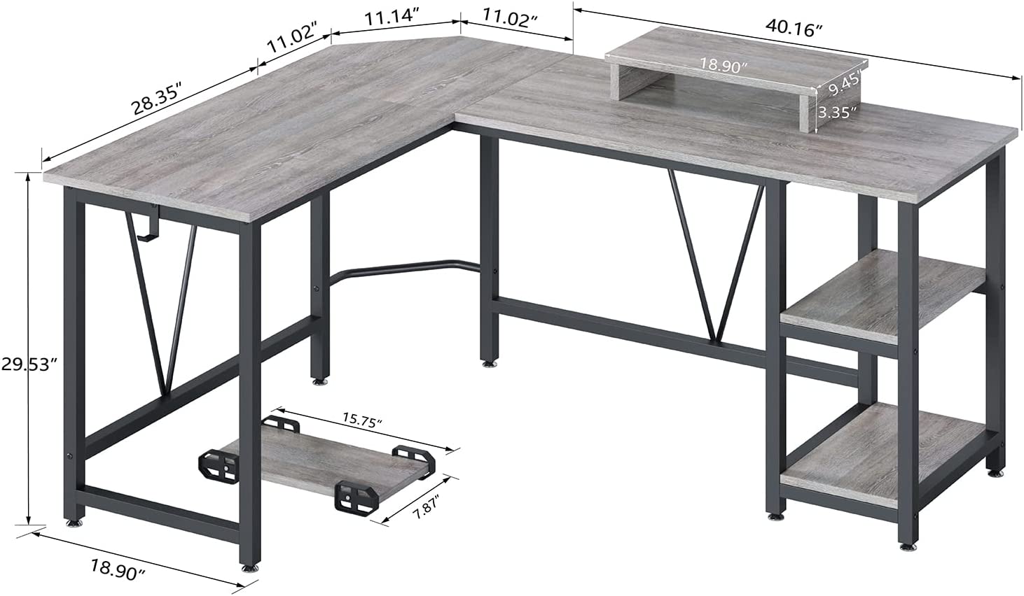 Premium Corner Desk - L Shaped Computer Desk